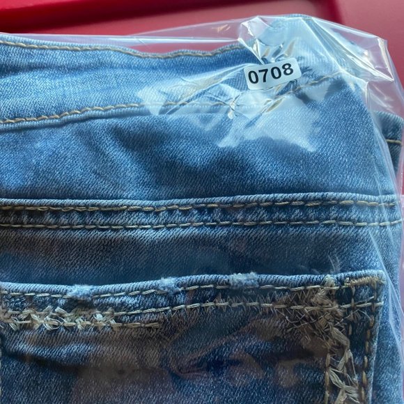 Silver Jeans Womens 28x33 Suki Bootcut Embroidered Mid Rise Stretch Dark‎ Wash - Picture 14 of 14